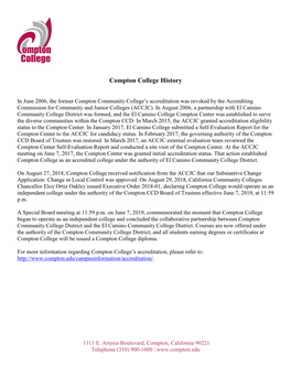 Compton College Letterhead