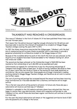 Talkabout Vol 14 No 1