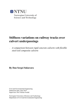 Stiffness Variations on Railway Tracks Over Culvert Underpassings