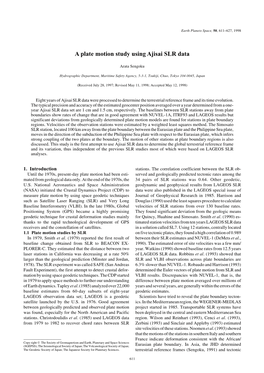 A Plate Motion Study Using Ajisai SLR Data