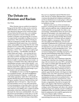 The Debate on Zionism and Racism