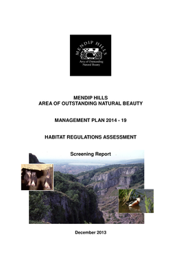 19 HABITAT REGULATIONS ASSESSMENT Screening Report