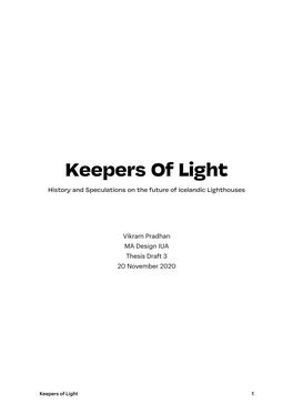Keepers of Light History and Speculations on the Future of Icelandic Lighthouses