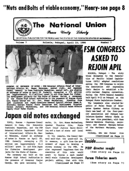 Fsm Congress Asked to Rejoin Apil