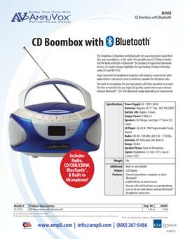 CD Boombox with Bluetooth