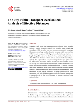 The City Public Transport Overlooked: Analysis of Effective Distances