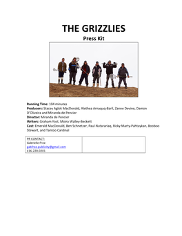 The Grizzlies Press Kit Feb 17 2019
