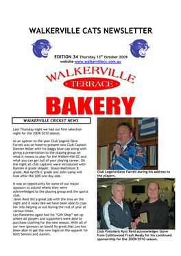 Walkerville Cats Newsletter