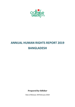 Annual Human Rights Report 2019 Bangladesh