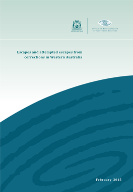 Escapes and Attempted Escapes from Corrections in Western Australia