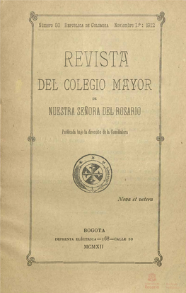 Revista Del Colegio Mayor De Nuestra Senora Del Rosario