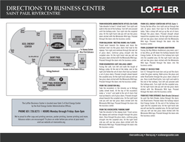 Directions to Business Center Saint Paul Rivercentre