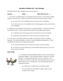 Genetics Problem Set - Sex Linkage