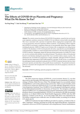 The Effects of COVID-19 on Placenta and Pregnancy: What Do We Know So Far?