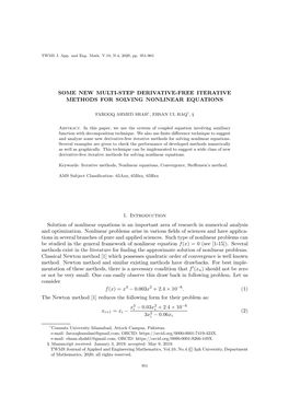 Some New Multi-Step Derivative-Free Iterative Methods for Solving Nonlinear Equations