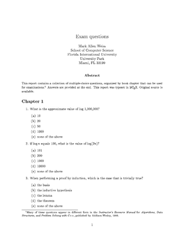 Exam Questions Chapter 1
