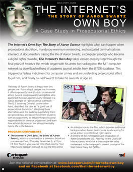 The Internet's Own Boy: the Story of Aaron Swartz Highlights What Can