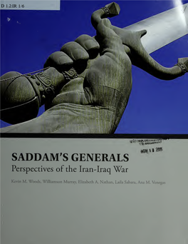 Saddam's Generals :Perspectives of the Iran-Iraq