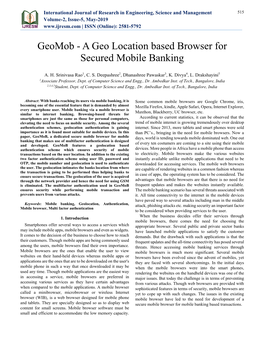 A Geo Location Based Browser for Secured Mobile Banking
