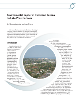 Environmental Impact of Hurricane Katrina on Lake Pontchartrain