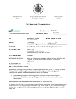 City Council Transmittal