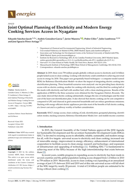 Joint Optimal Planning of Electricity and Modern Energy Cooking Services Access in Nyagatare