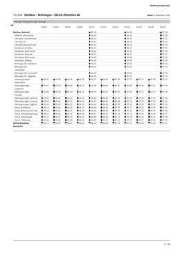 70.304 Dietikon - Weiningen - Zürich Altstetten Stand: 8