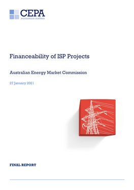 Financeability of ISP Projects