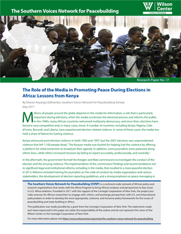 The Southern Voices Network for Peacebuilding