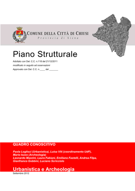 Piano Strutturale Adottato Con Del