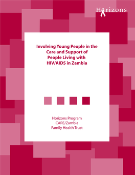 Involving Young People in the Care and Support of People Living with HIV/AIDS in Zambia
