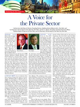 A Voice for the Private Sector an Interview with Henry R