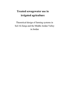 Theoretical Design of Farming Systems in Seil Al Zarqa and the Middle Jordan Valley in Jordan PROMOTOREN