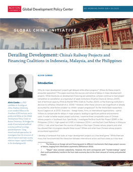 Derailing Development:China's Railway Projects and Financing Coalitions in Indonesia, Malaysia, and the Philippines