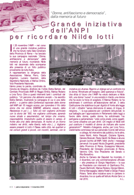 Grande Iniziativa Dell'anpi Per Ricordare Nilde Iotti