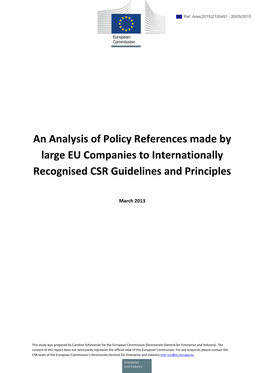 References to CSR Guidelines and Principles FINAL