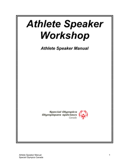 Athlete Ambassador Workshop