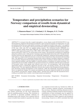 Comparison of Results from Dynamical and Empirical Downscaling