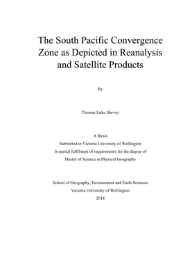 The South Pacific Convergence Zone As Depicted in Reanalysis and Satellite Products