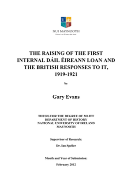 The Raising of the First Internal Dáil Éireann Loan and the British Responses to It, 1919-1921