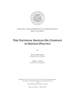 The National Iranian Oil Company in Iranian Politics