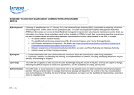 Somerset Flood Risk Management Common Works Programme 2015/16