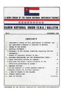 Knu Bulletin