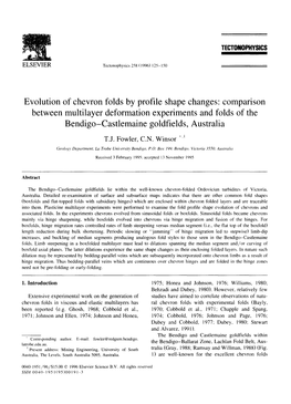 Evolution of Chevron Folds by Profile Shape Changes: Comparison Between Multilayer Deformation Experiments and Folds of the Bendigo-Castlemaine Goldfields, Australia