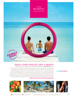 Oasis Loves Mexico, Are U Ready? Grand All Inclusive