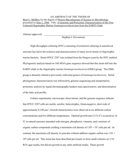 A Genomic and Proteomic Characterization of the First Cultured Oligotrophic Marine Gammaproteobacterium from the SAR92 Clade