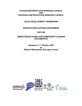 Oldham Metropolitan Borough Council and Rochdale Metropolitan Borough Council