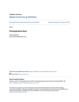 Postoperative Ileus