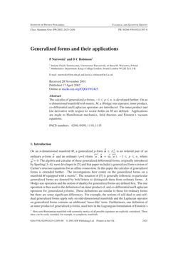 Generalized Forms and Their Applications