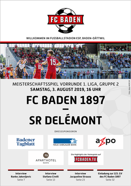 Fc Baden 1897 – Sr Delémont